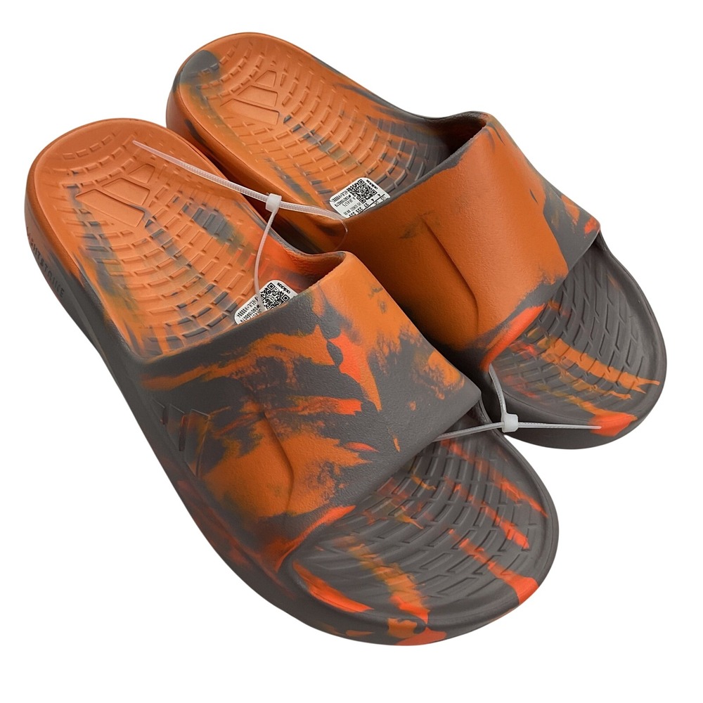 Adidas lightshift Slides Orange Marble Swirl Sandals JR4575 Mens 4 Womens 5